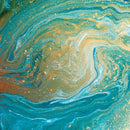 Teal Marble | 12x12 Scrapbook Paper