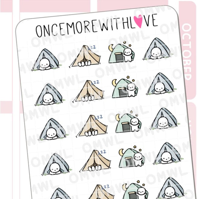 Tent Camping | Sticker Sheet