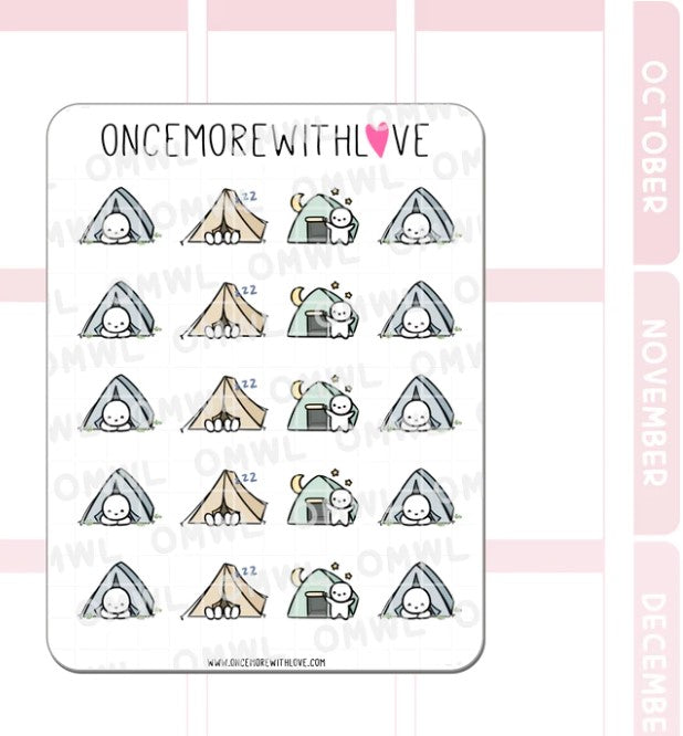 Tent Camping | Sticker Sheet