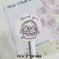 Thank You - Cherry Blooms | Sticker Flake (set of 15)