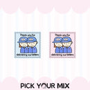 Thank You Postie - Stamp | Sticker Flake (set of 15)