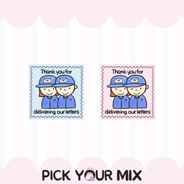 Thank You Postie - Stamp | Sticker Flake (set of 15)