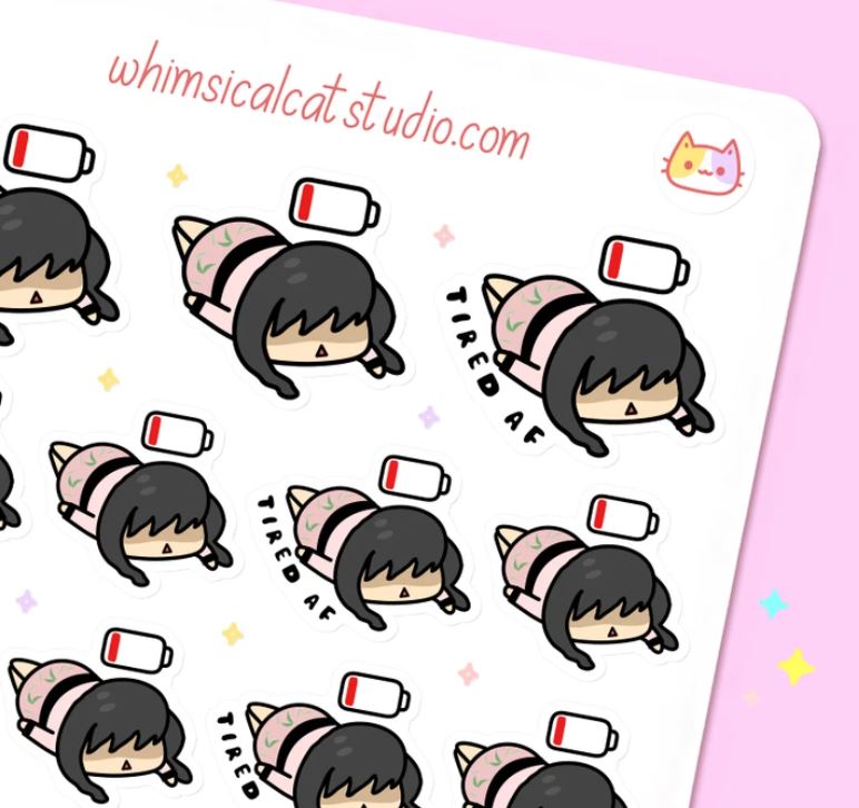 Tired AF | Sticker Sheet