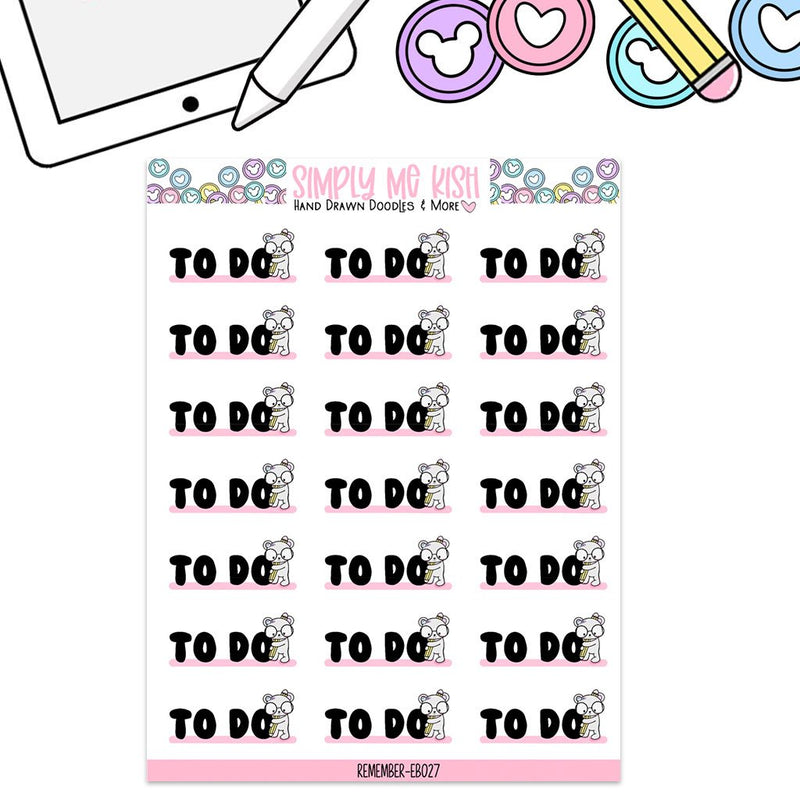 To Do Script | Sticker Sheet