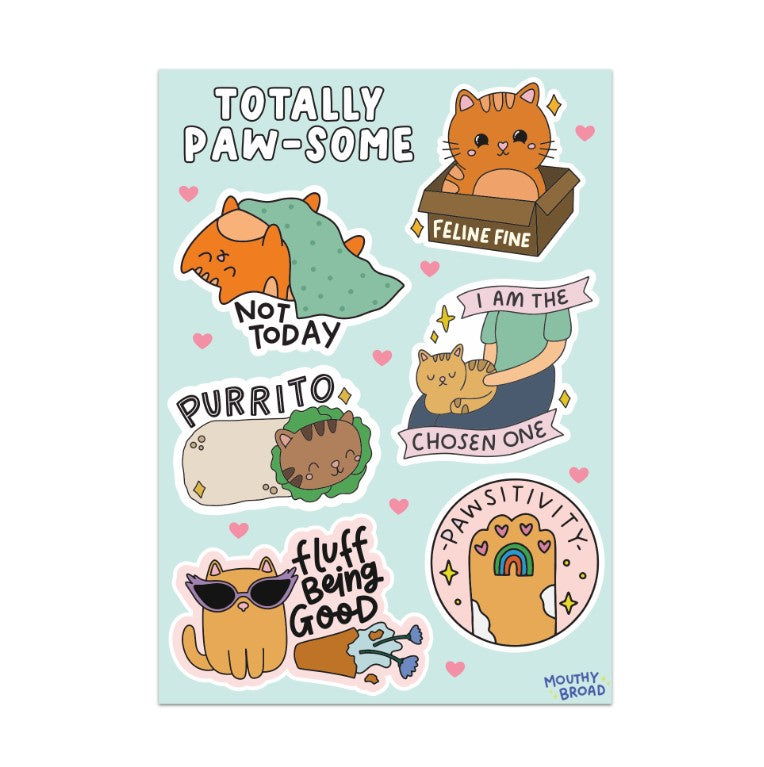 Totally Pawsome Cat | Sticker Sheet