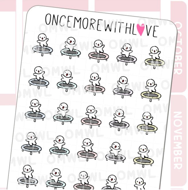 Trampoline | Sticker Sheet – Stickie Planning
