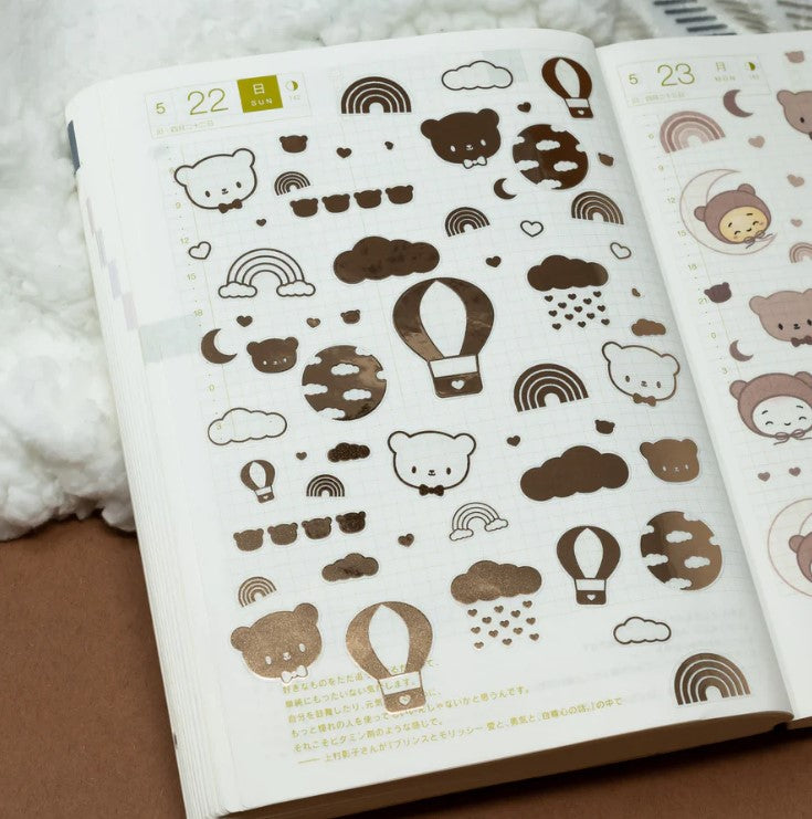 Beary Cute | Transparent Foil Sticker Sheet