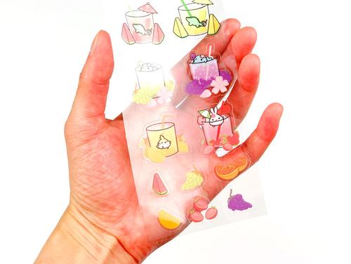 Lil' Splash of Fruits | Transparent Seal Stickers