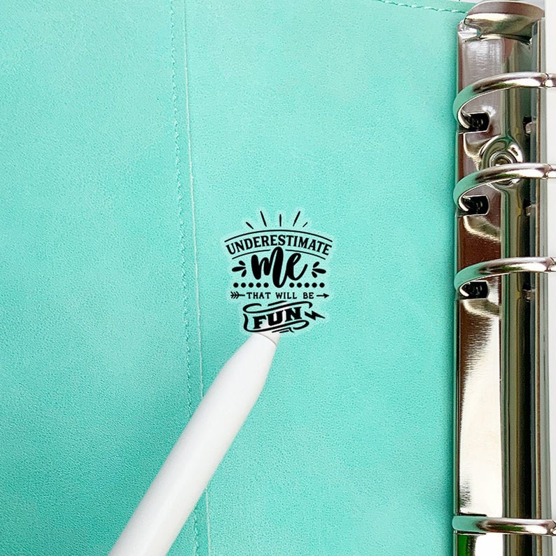 Clear Underestimate Me Quote | Sticker Sheet