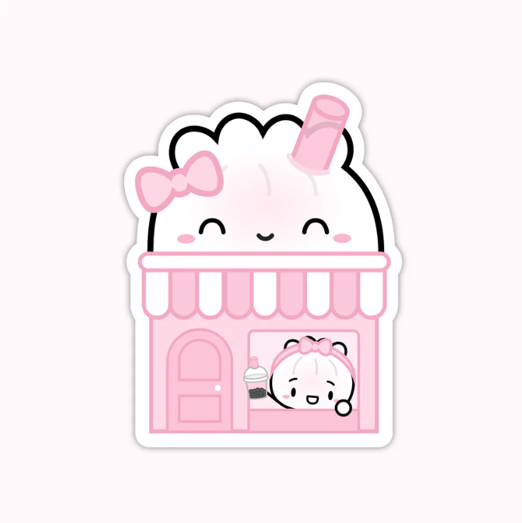Dimsum Town - Steamie's Boba Shop | Vinyl Sticker