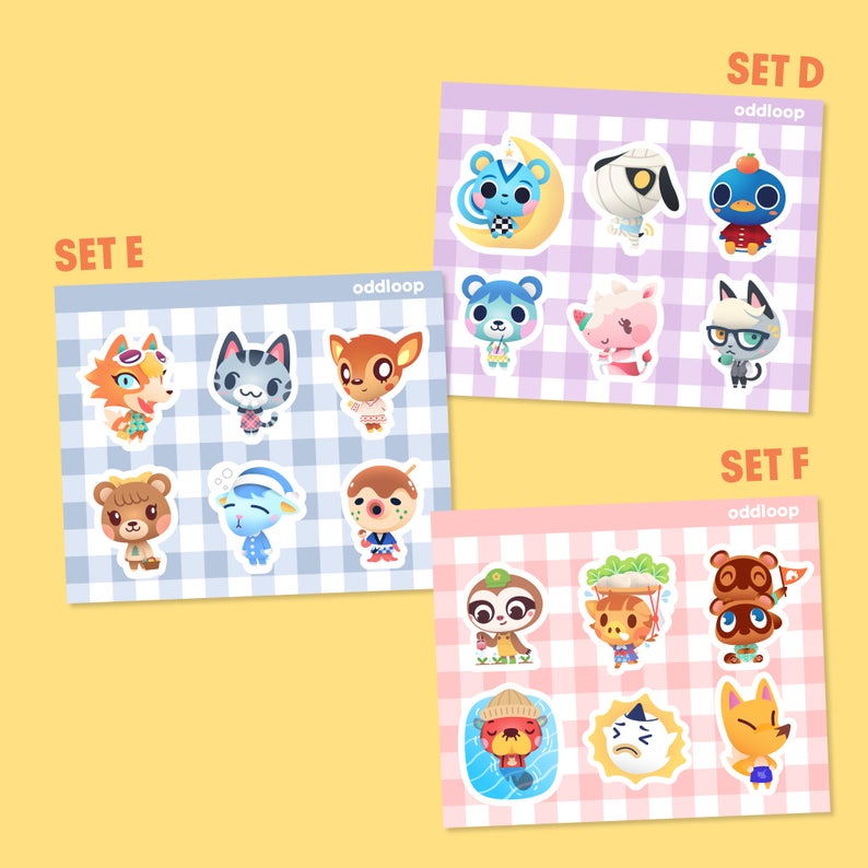 Animal Crossing Characters | Vinyl Sticker Sheet