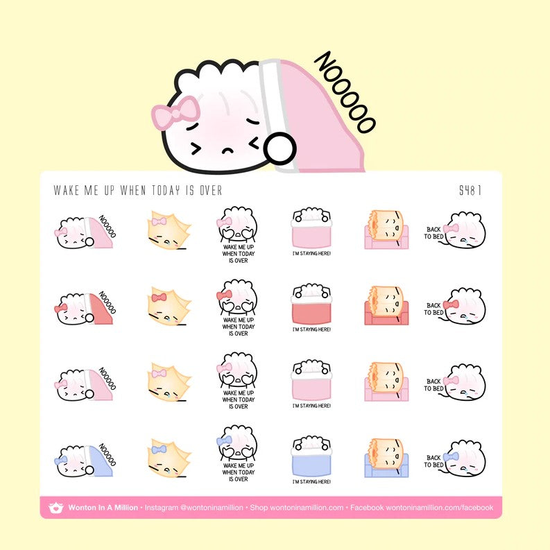 Wake Me Up When Today Is Over | Sticker Sheet