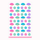 Jade - Fans and Flowers | Washi Stickers