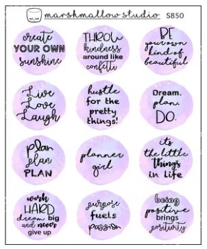 Little Watercolour Quotes | Sticker Sheet