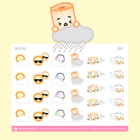 Weather Icons | Sticker Sheet