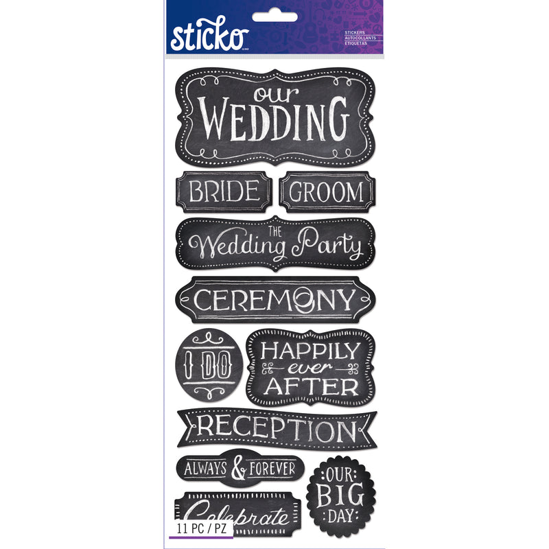 Wedding Chalk Words | Stickers