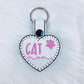 Cat Mom Heart Feltie Snap-Tab Charm