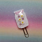White Daisys Mason Jar | Planner Clip