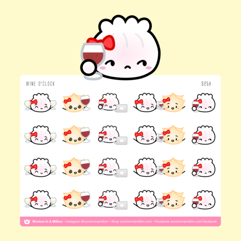 Wine O'Clock | Sticker Sheet