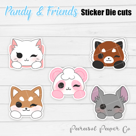 Pandy and Friends - Wink | Die Cut Sticker