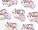 Witch Corgi | Holographic Sticker
