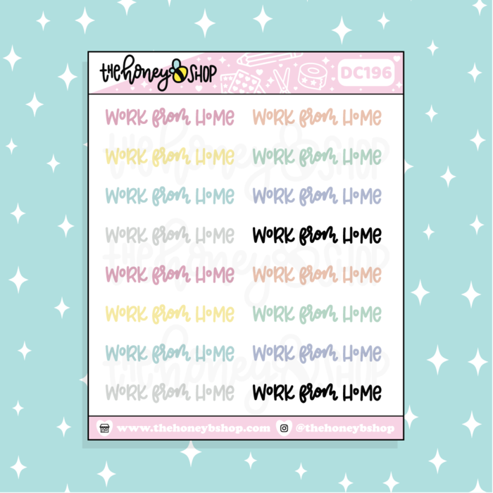 Work From Home | Sticker Sheet