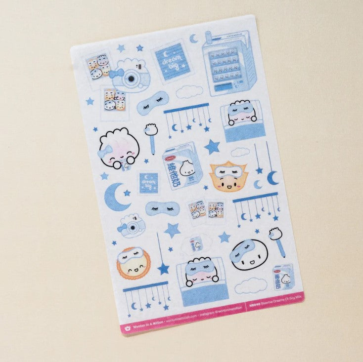 Steamie Dreams of Soymilk | Washi Sticker Sheet
