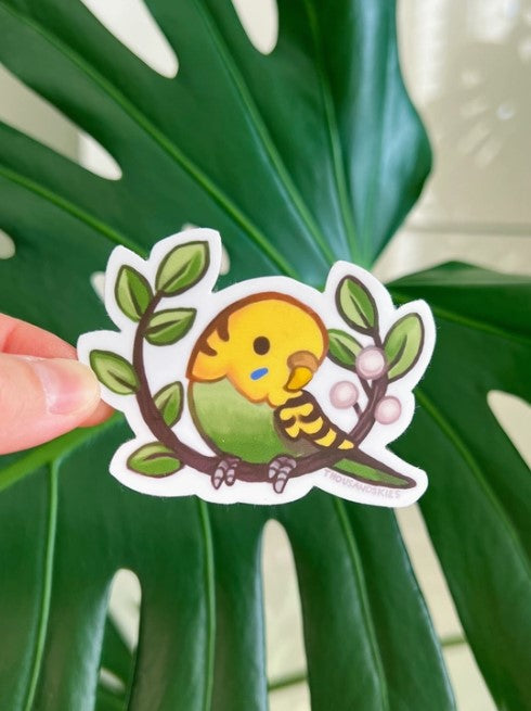 Green Yellow Budgie Parakeet | Vinyl Sticker