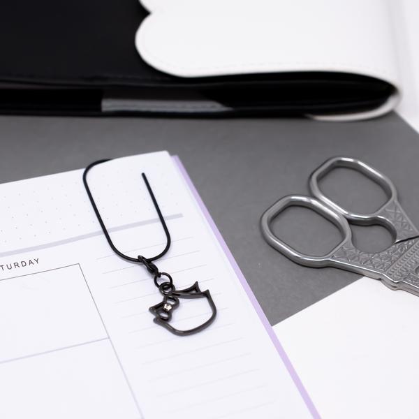 Yin & Yang Wonton (Black) | Paperclip Bookmark
